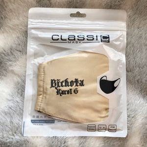 NWT Karol G Bichota Tour Fashion Mask Gold Black Concert Music Fashion